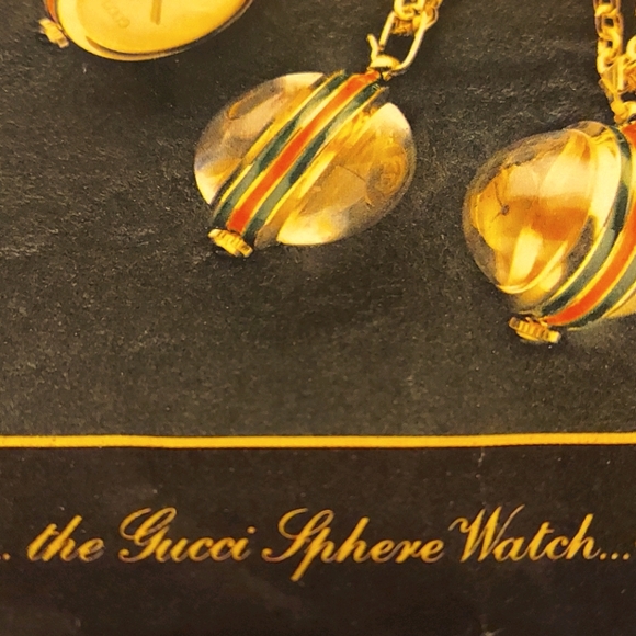HTF Gucci sphere watch, boule necklace exquisite, vintage early 80's, EWC! - Picture 12 of 12